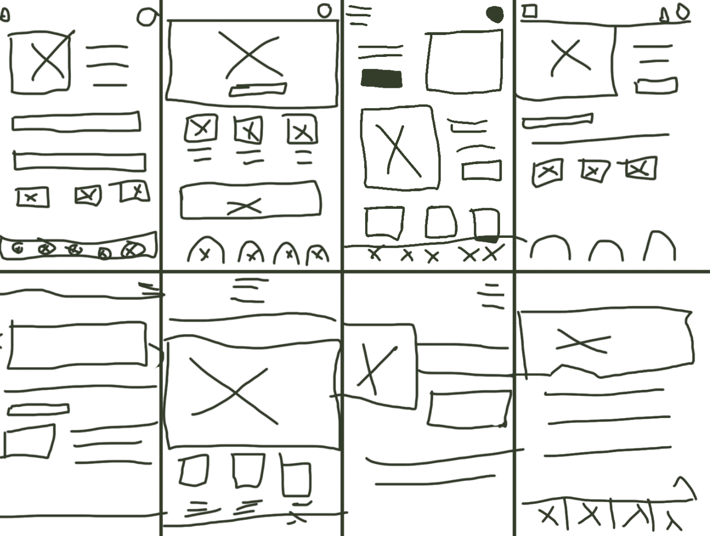 Crazy 8 Sketches for the NaturCycle App